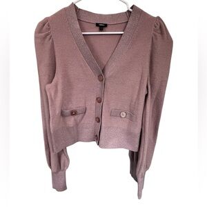 Express Dusty Pink Cardigan Sweater